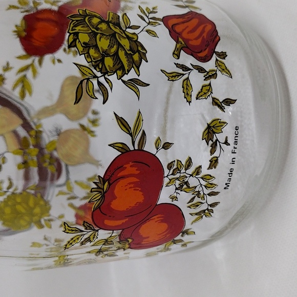 Vintage Arc France Spice of Life Print Glass Hinged Canister‎ 1 Liter - Picture 11 of 13